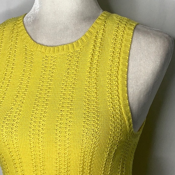 Rachel Antonoff Lewis Fringe Shell Sleeveless Knit Crop Top With Fringe Trim S - Picture 2 of 13